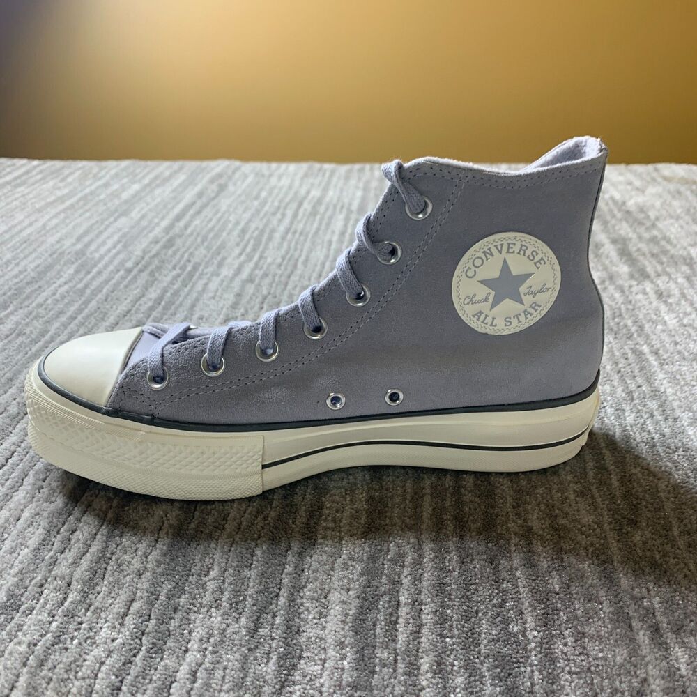 CONVERSE Chuck Taylor All Star Lift Platform Suede Grey A03251C Women Size 8.5 - Picture 5 of 8